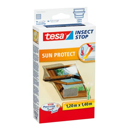 Tesa Insect Stop Sun Protect raamhor zwart 1,2x1,4m 2