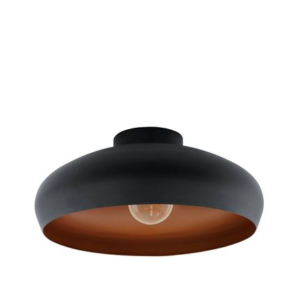 EGLO plafondlamp Mogano zwart koper ⌀40cm E27