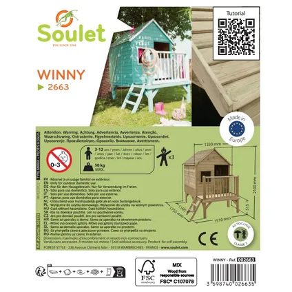 Forest-Style speelhuis WINNY 155x175x210cm
 2