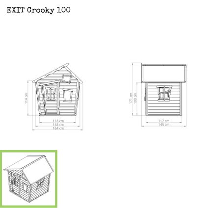 Maisonnette en bois EXIT Crooky 100 gris-beige