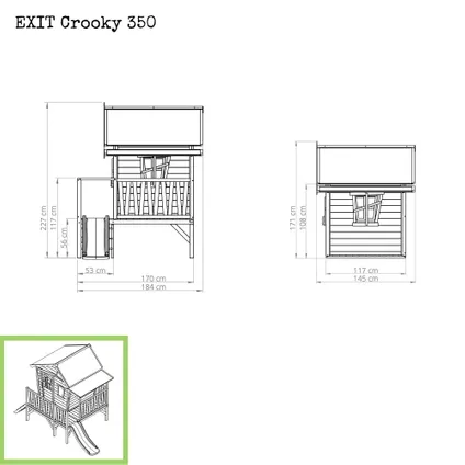 EXIT Maisonnette en bois Crooky 350 3