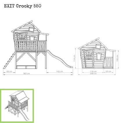 EXIT Crooky 550 houten speelhuis 2