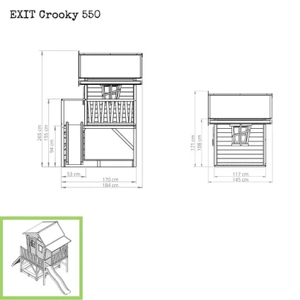 EXIT Maisonnette en bois Crooky 550 3