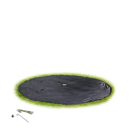 Housse de protection pour trampoline enterré niveau sol EXIT Ø305cm