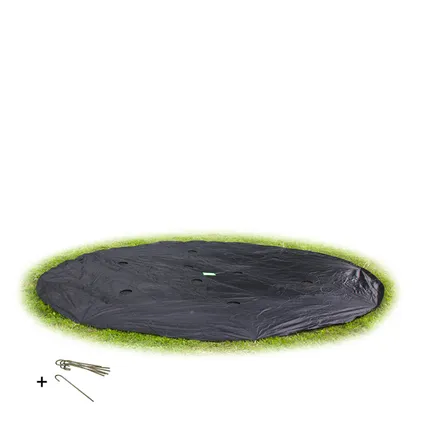 Housse de protection pour trampoline enterré niveau sol EXIT Ø427cm