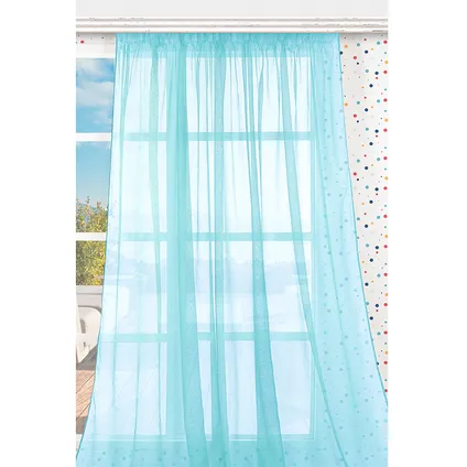 Voilage Dolly turquoise 140 x 250 cm 2