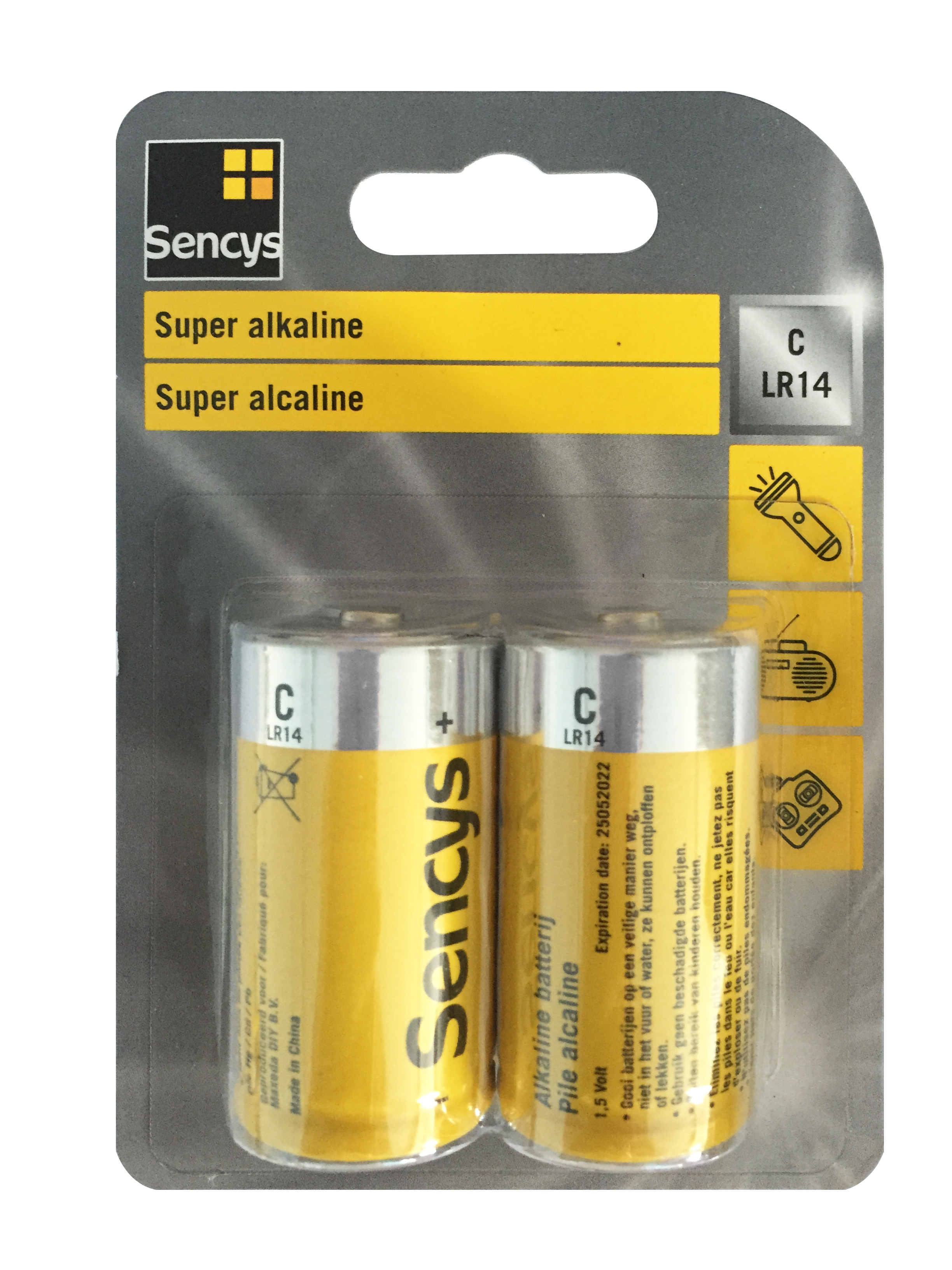 nakoming bijvoorbeeld Druipend Sencys super alkaline batterij C/LR14 2 stuks