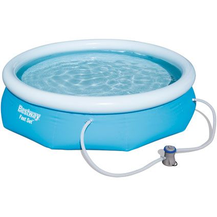 Bestway opblaaszwembad Fast Set rond met filterpomp 305x76cm
