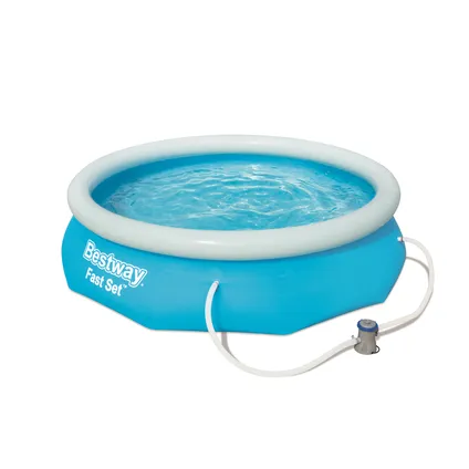 Bestway opblaaszwembad Fast Set rond met filterpomp 305x76cm 2