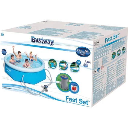 Bestway Fast Set zwembad + filterpomp 244 x 66cm 5