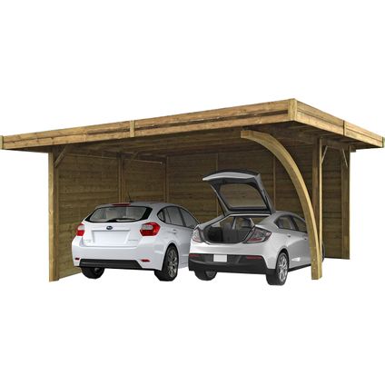 Solid carport combinatie 'S7758' hout 30 m²