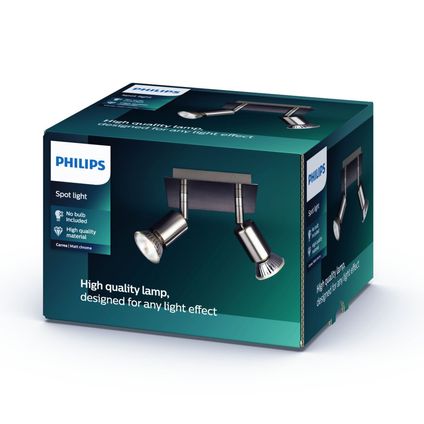 Philips spot Carrea nikkel 2xGU10