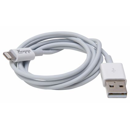 Kopp USB lightning kabel 1m wit