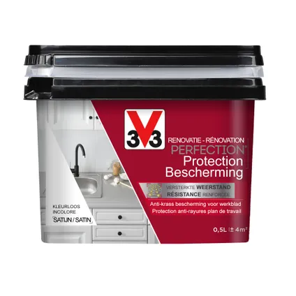 V33 werkbladvernis Perfection Protection zijdeglans kleurloos 500ml