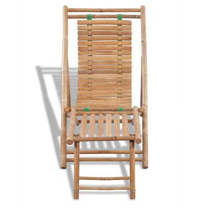 VidaXL terrasstoel met voetensteun bamboe