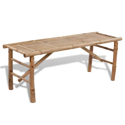 vidaXL Table avec 2 bancs 100 cm Bambou 2
