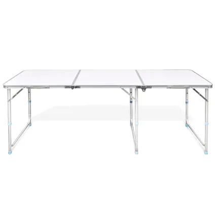 VidaXL campingtafel inklapbaar en verstelbaar in hoogte aluminium 180x60cm 4