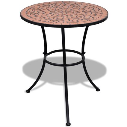 vidaXL Table de bistro Terre cuite 60 cm Mosaïque
