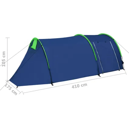 VidaXL tent voor 4 personen marineblauw / groen 9