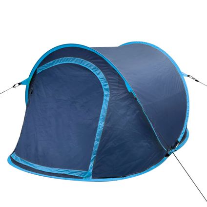 Pop-up tent 2 personen marineblauw / lichtblauw