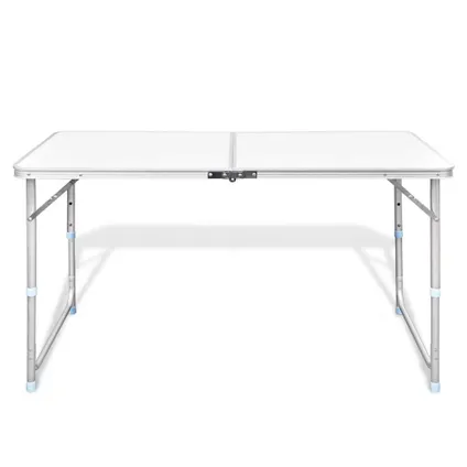 VidaXL campingtafel inklapbaar en verstelbaar 120x60cm aluminium 3