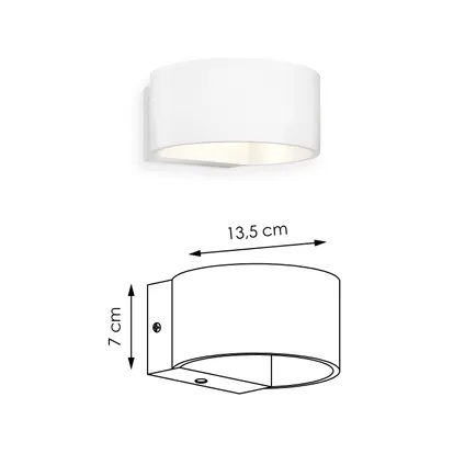 Applique murale LED Home Sweet Home Lounge blanche 5W 4