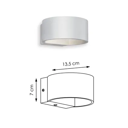 Applique murale LED Home Sweet Home Lounge grise 5W 4
