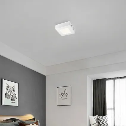 Plafonnier LED Home Sweet Home Ska blanc carré 6W 3