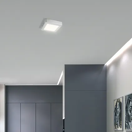 Plafonnier LED Home Sweet Home Ska métal carré 12W 3