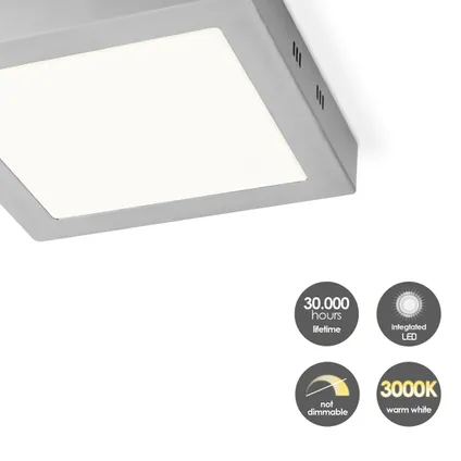 Plafonnier LED Home Sweet Home Ska métal carré 15W 5