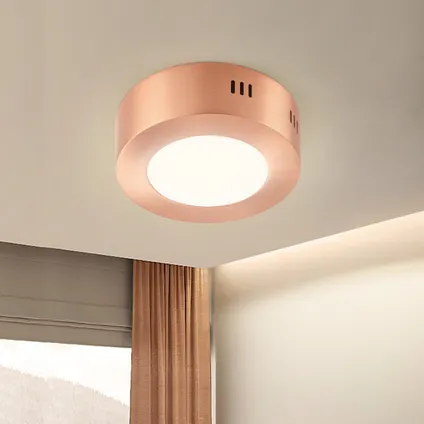 Home Sweet Home LED Plafondlamp Ska - Koper - Rond 12/12/3.6cm 4