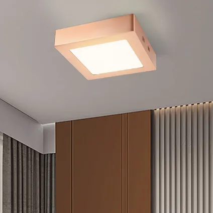 Home Sweet Home plafondlamp LED Ska vierkant koper 12W 3