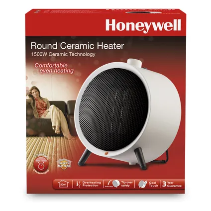 Honeywell ronde keramische verwarming HCE200W 1500W wit 2