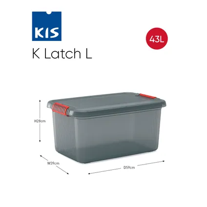 Kis K-latch box L grijs 2