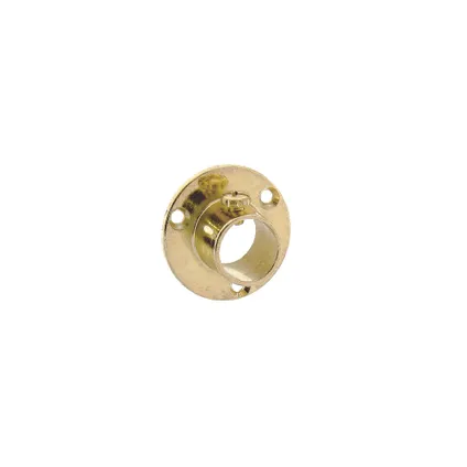 Support extrémité tube de penderie Vynex métal laqué doré Ø18mm