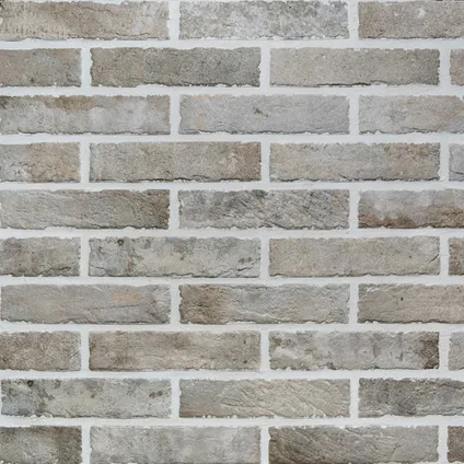 Wandtegel Antic Brick Mud - Keramiek - Bruin - 6x25cm - Pakketinhoud 0,58m²