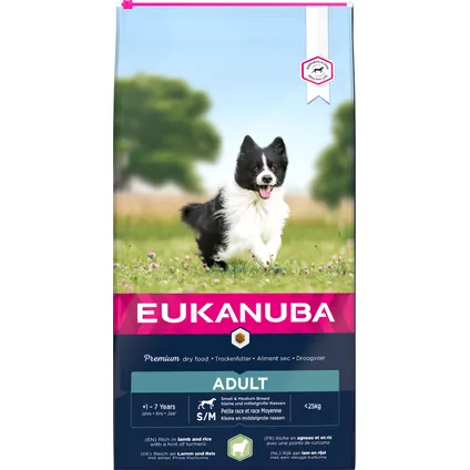 Eukanuba dog adult small/medium lamb&rice 12kg 2