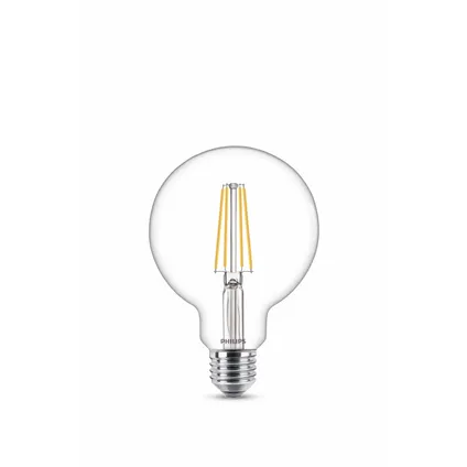 Ampoule LED Philips Globe blanc chaud E27 7W 3
