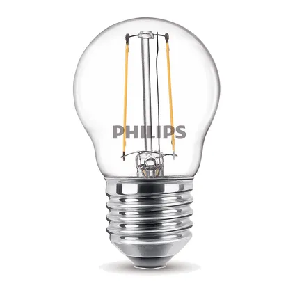 Philips LED-kogellamp 2W E27 2