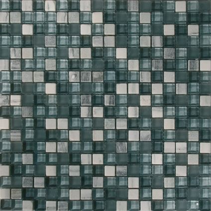 Mozaïektegel Illusion - Keramiek - Grijs - 30x30cm - 1 stuk