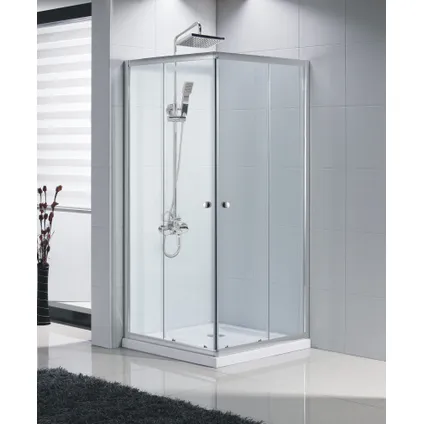 Cabine de douche Aquavive Sicilie avec accès d'angle 90cm chromé 2