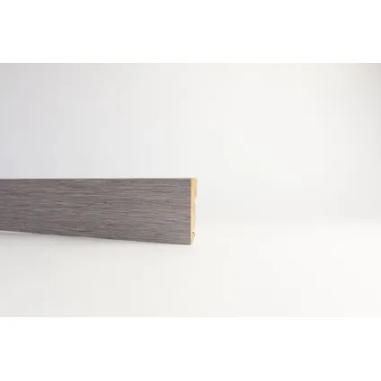 Plint MDF grijs eik 1,2x6cm