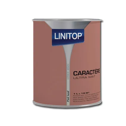 Linitop muur en plafondverf 'Caractere' pink sand mat 1L
