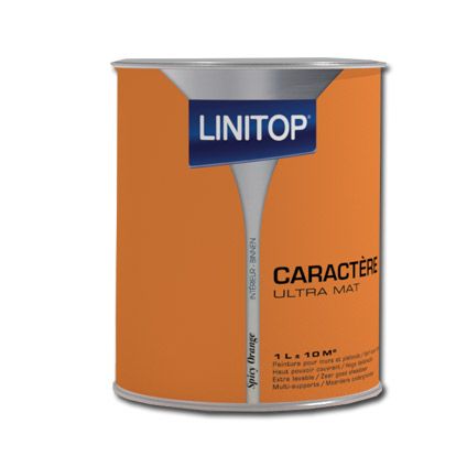Linitop muur en plafondverf 'Caractere' spicy orange mat 1L