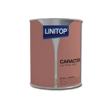 Linitop muur en plafondverf 'Caractere' pink sand mat 2,5L