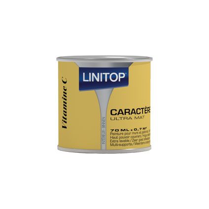 Peinture murs et plafonds Linitop 'Caractere' vitamine C mat 70ml