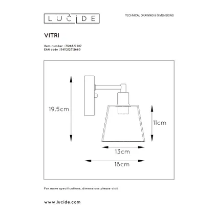 Lucide wandlamp Vitri beton koper ⌀13cm E14 4
