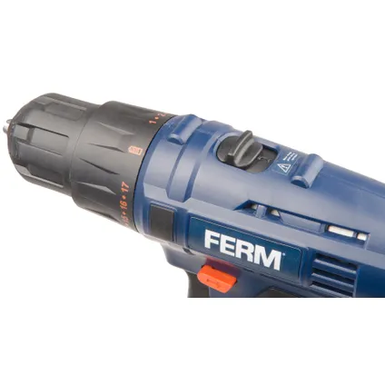 FERM Perceuse sans fil 12V - 2 batteries Li-Ion 1.5Ah incluses 5