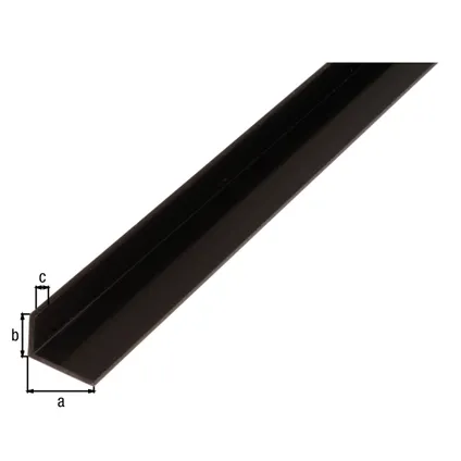 Profil d'angle Alberts pvc noir 20x10x1,5mm 1m
