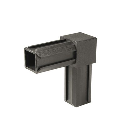 XD-buisverbinder 90° Materiaal: Polyamide, kleur: zwart 20 x 20 x 1,5 mm